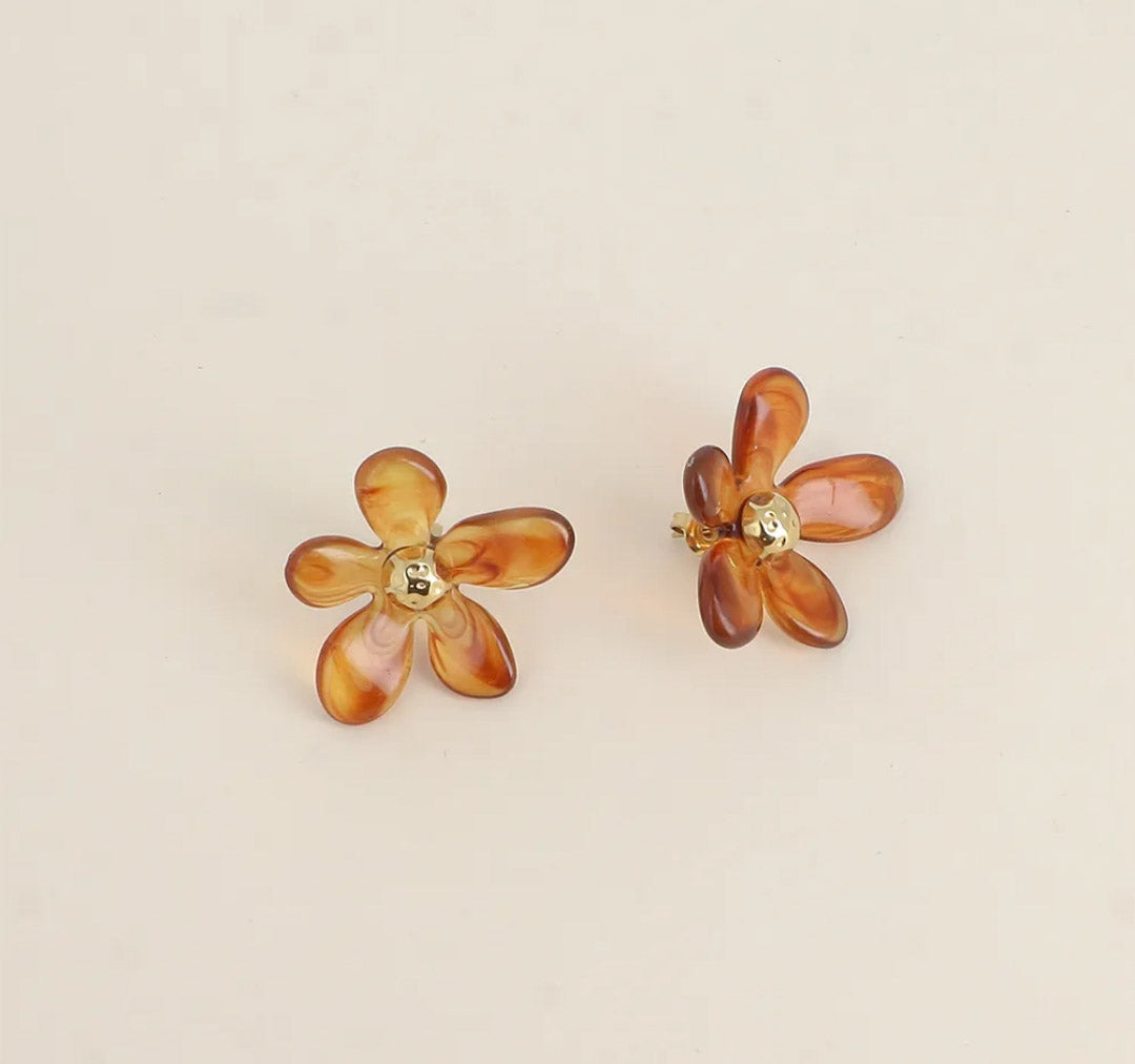 Les boucles d'oreilles "Fleur d'Automne"