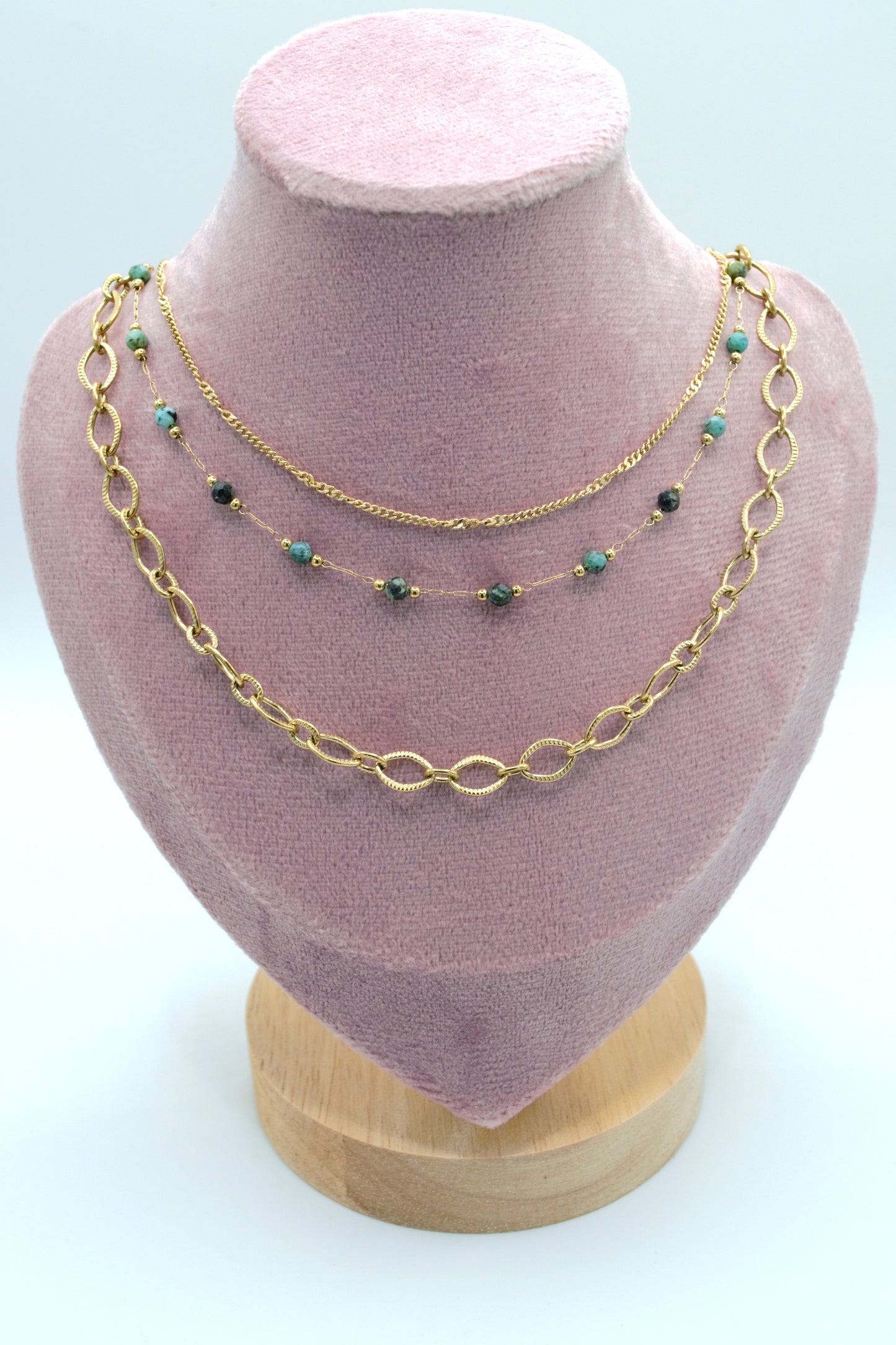 Le collier 3 rangs "