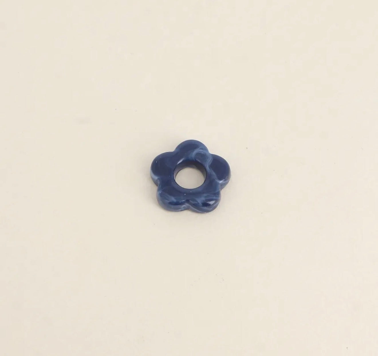 Perle FLEUR bleu - vendue à l'unité