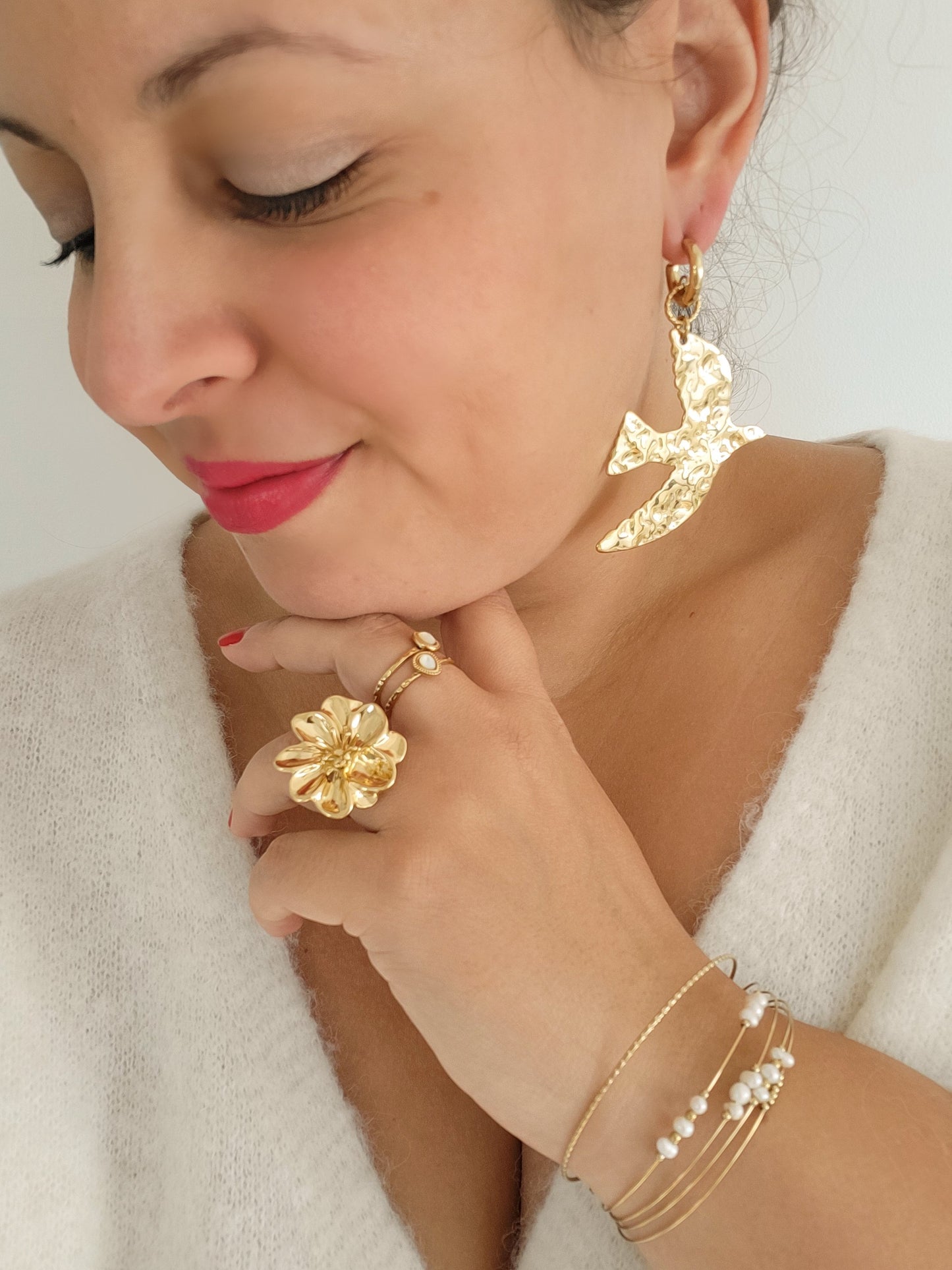 Les boucles d'oreilles "Birdy"