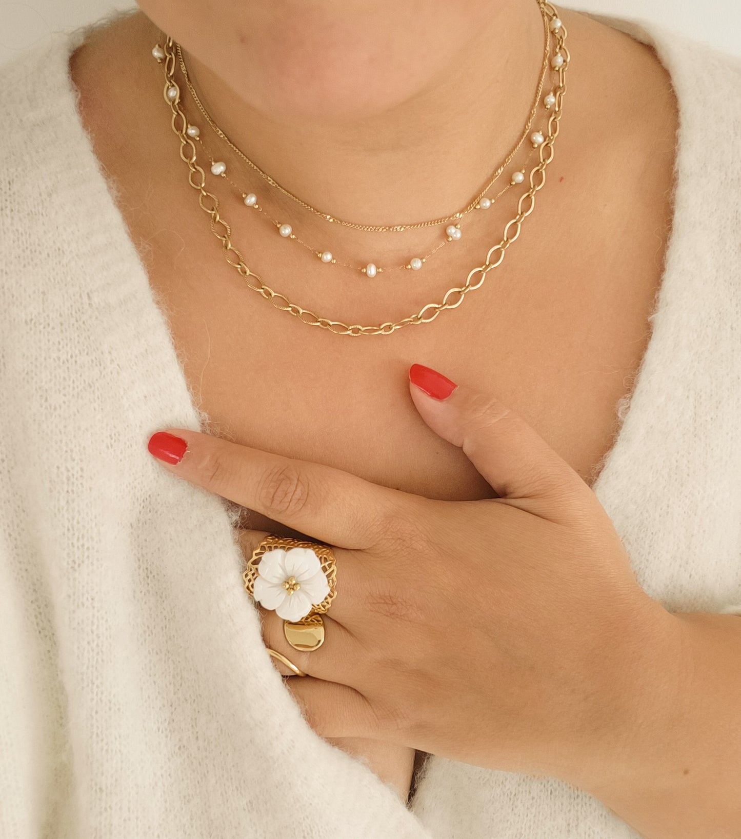 Le collier 3 rangs "