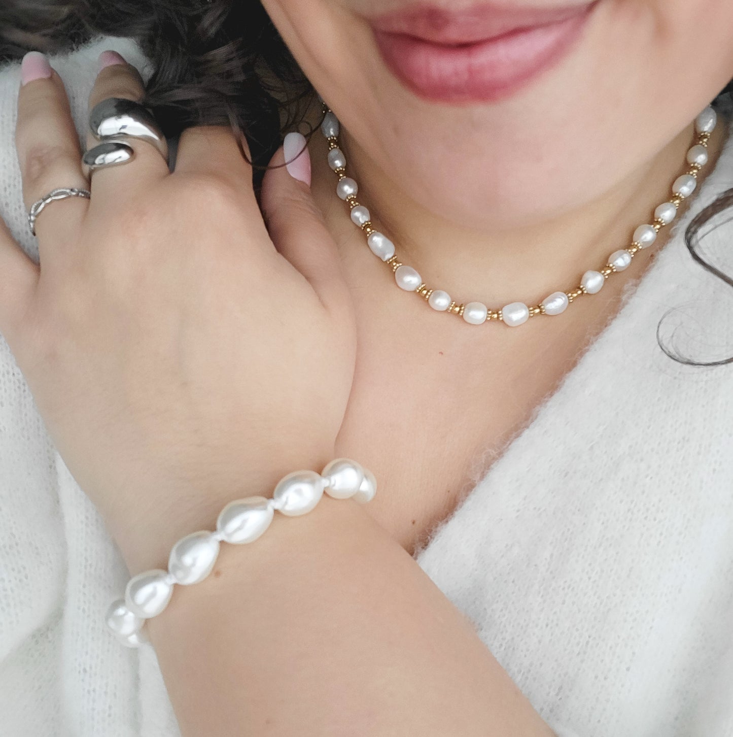 Le bracelet "Sixtine" blanc