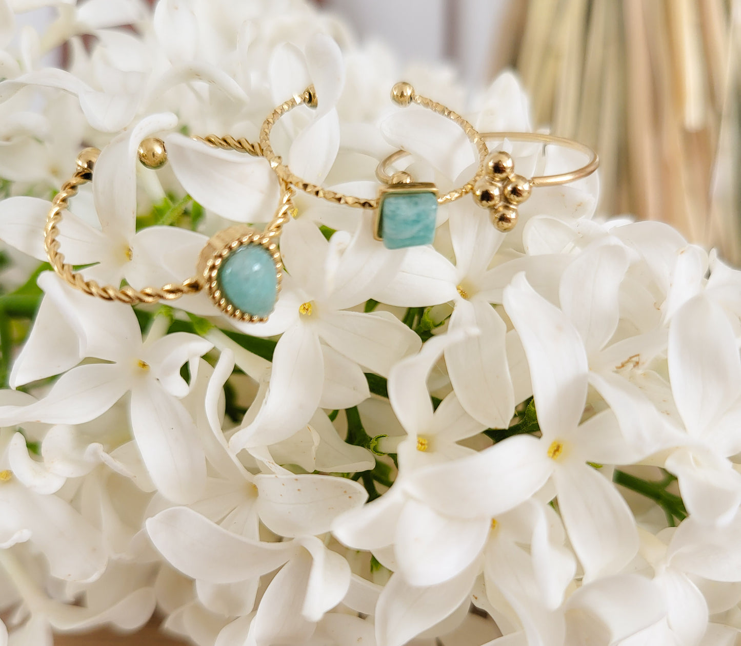 Le trio de bagues "Turquoise"