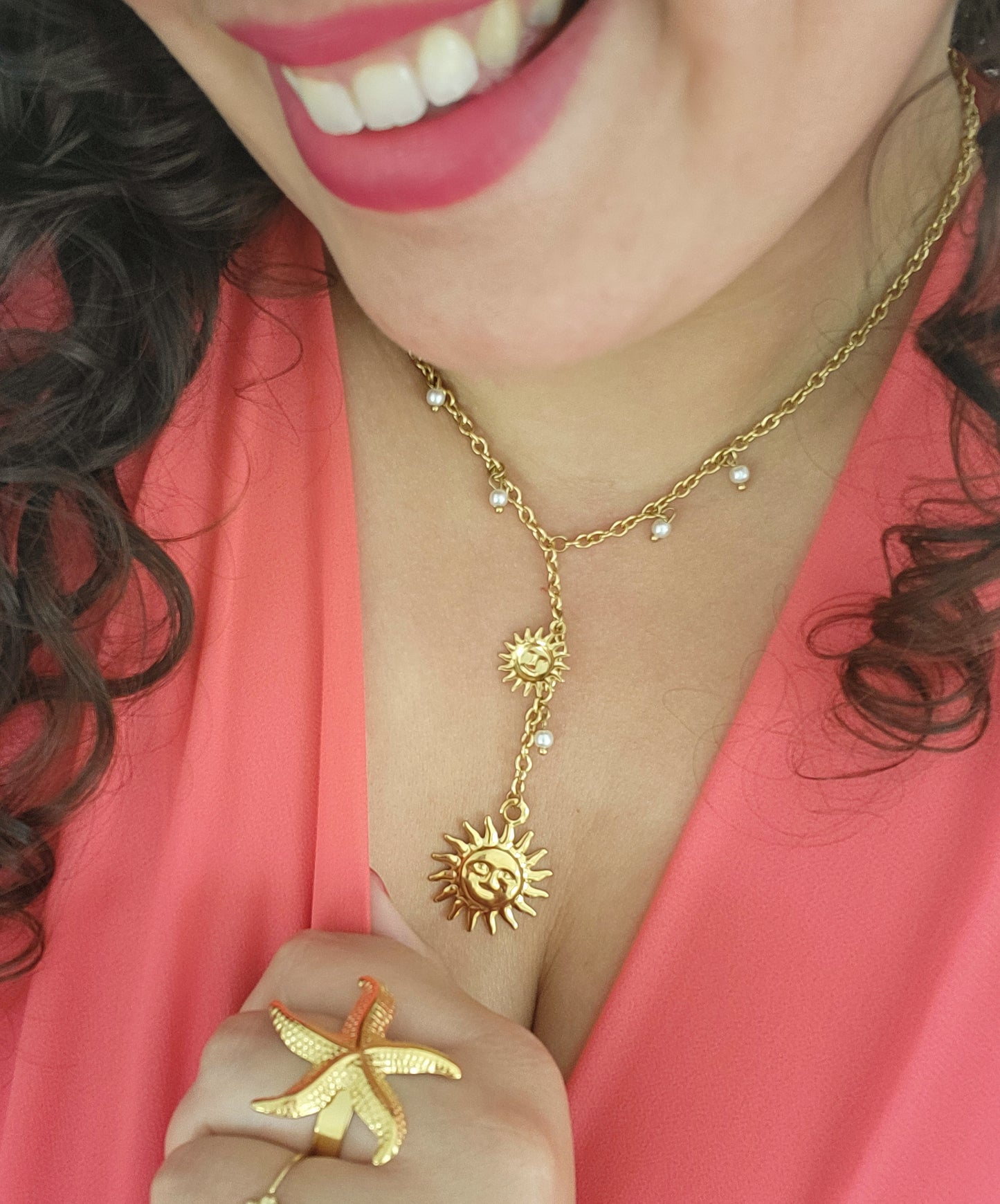 Le collier "Y" soleil