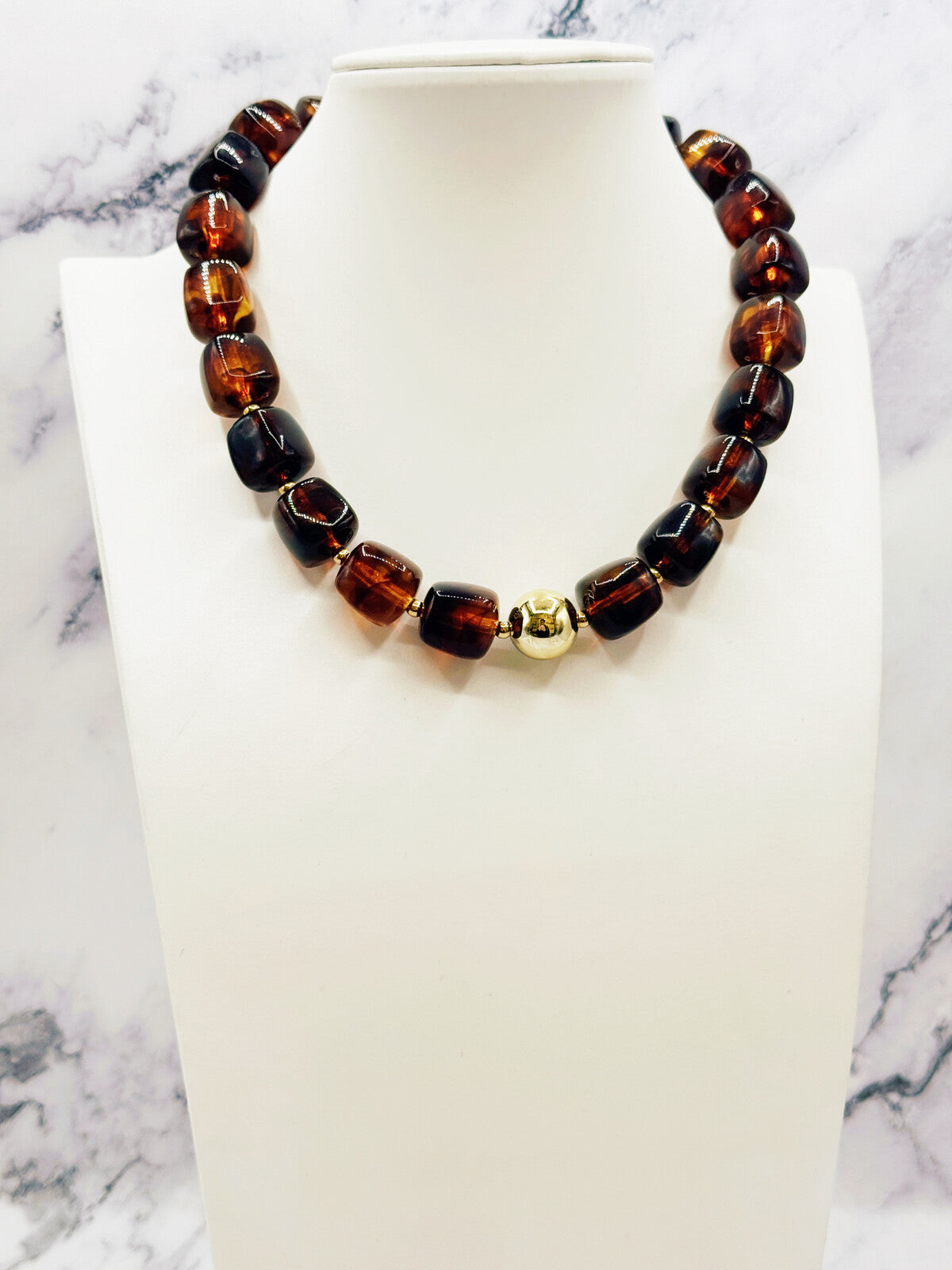 Le collier MARILOU - Marron