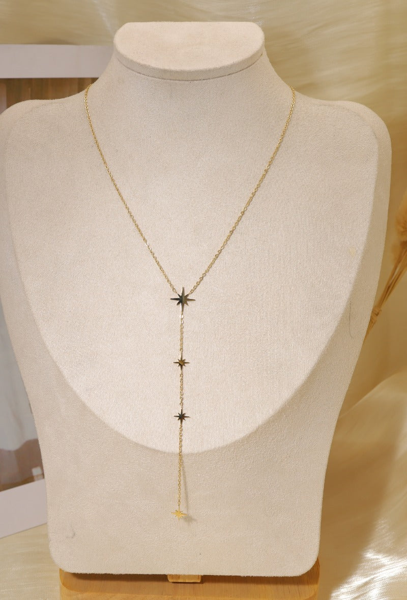 Le collier "Y" star en doré