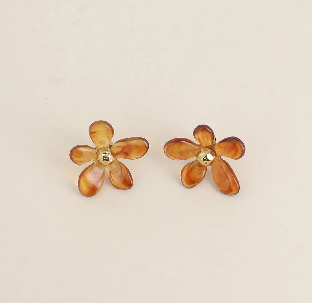 Les boucles d'oreilles "Fleur d'Automne"