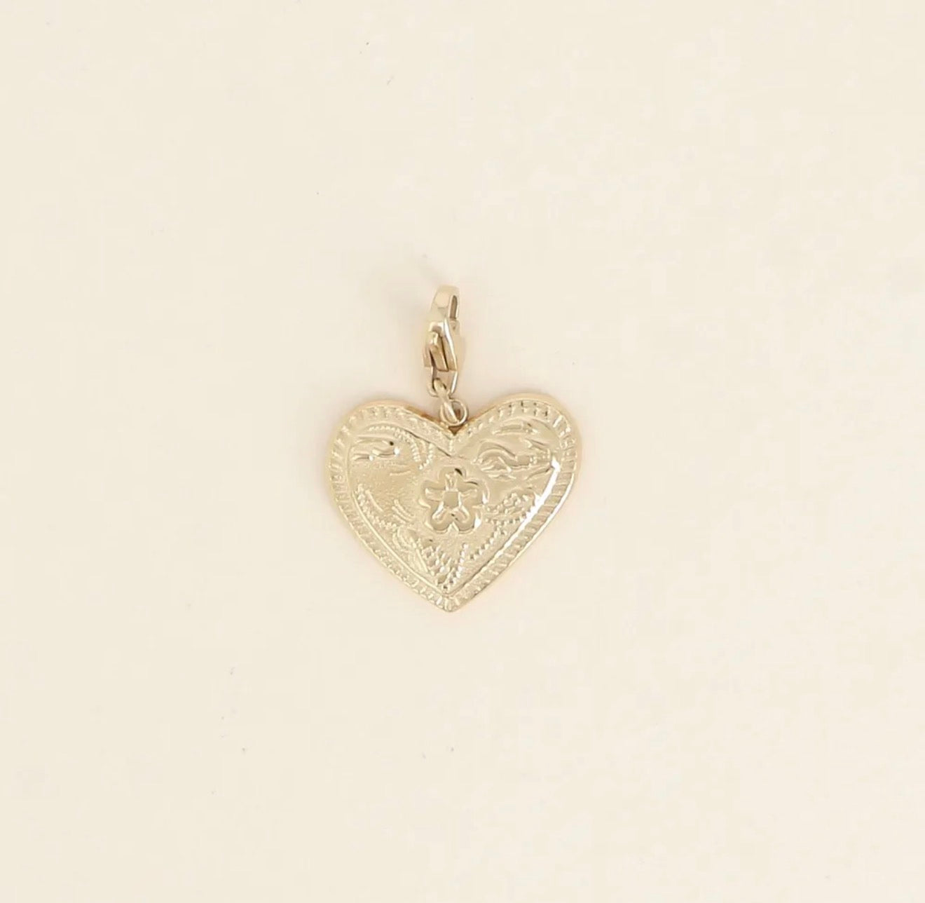 Le charm COEUR Motifs floraux