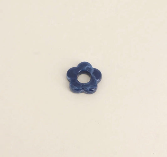 Perle FLEUR bleu - vendue à l'unité