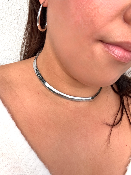 Le collier ras du cou EVE- argenté