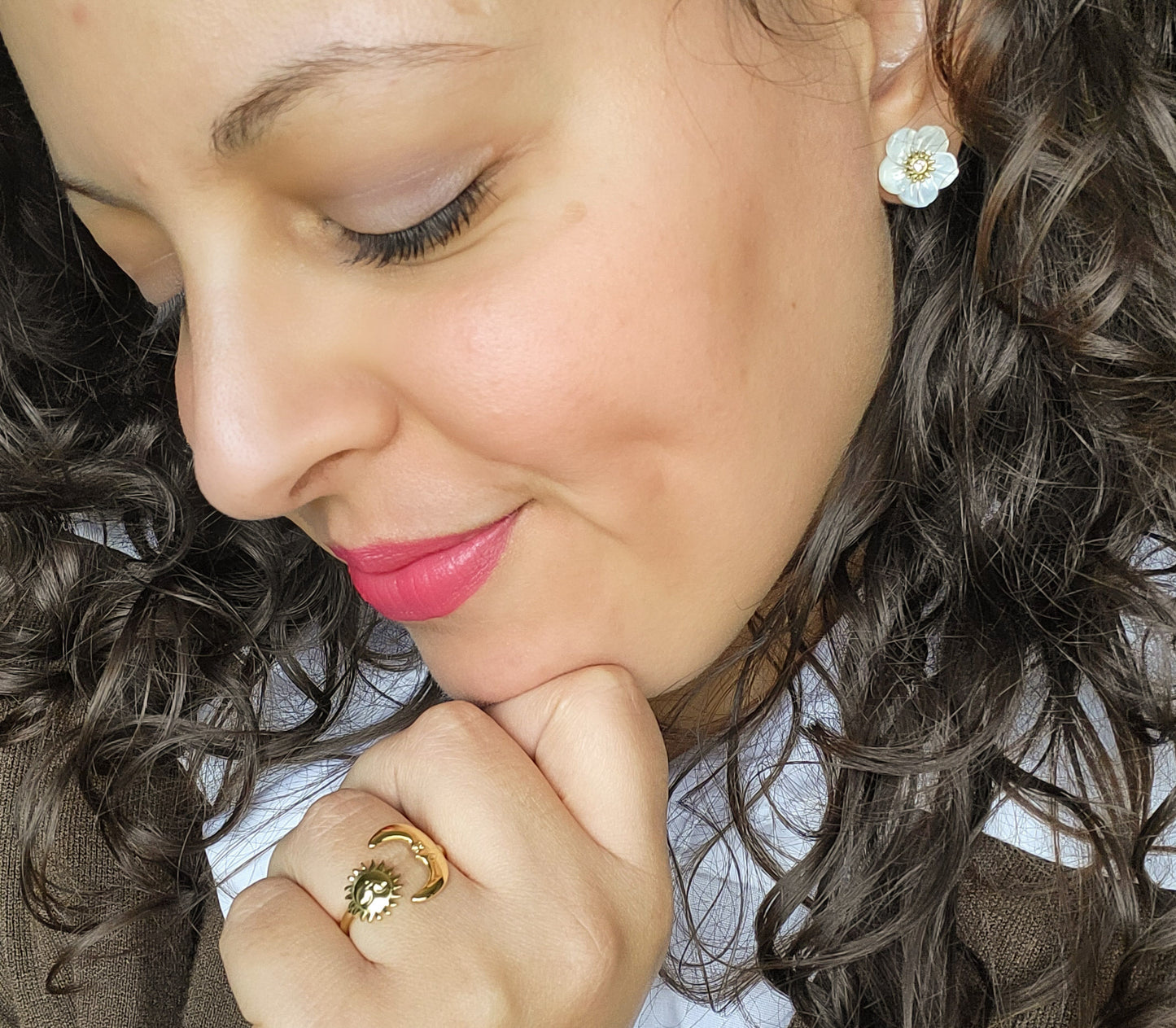 Les boucles d'oreilles "Vanille"