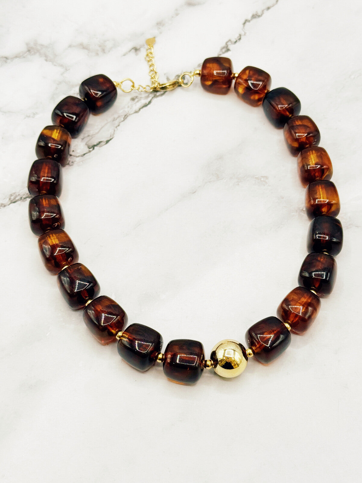 Le collier MARILOU - Marron